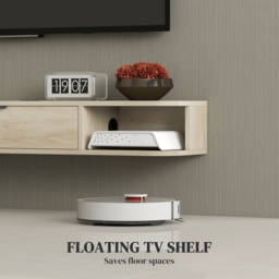 HOMCOM 120 cm Floating TV Unit for TVs up to 50 Inch - Natural - thumbnail 4