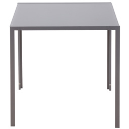 HOMCOM Modern Square Dining Table, Seats 4, with Glass Top & Metal Legs for Dining Room, Living Room, Grey - thumbnail 8