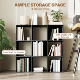 HOMCOM Nine-Cube Storage Shelf - Black - thumbnail 4