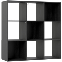 HOMCOM Nine-Cube Storage Shelf - Black - thumbnail 1