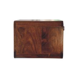 Solid Mango Wood Wall-Mounted Bedside Shelf with Drawer and Open Shelf, Space-Saving Cabinet for Bedroom, 32L x 45W x 25H cm, Brown - Aosom UK - thumbnail 8