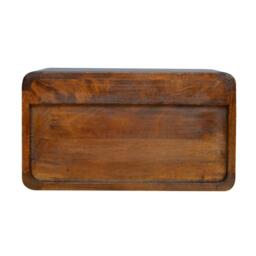 Solid Mango Wood Wall-Mounted Bedside Shelf with Drawer and Open Shelf, Space-Saving Cabinet for Bedroom, 32L x 45W x 25H cm, Brown - Aosom UK - thumbnail 9