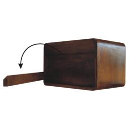 Solid Mango Wood Wall-Mounted Bedside Shelf with Drawer and Open Shelf, Space-Saving Cabinet for Bedroom, 32L x 45W x 25H cm, Brown - Aosom UK - thumbnail 7