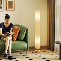HOMCOM LED Floor Lamp for Living Room, 120cm Modern Standing Lamp with 3000K/4500K/6500K Colour Temperatures, Linen Shade and Wooden Base, Grey - thumbnail 7