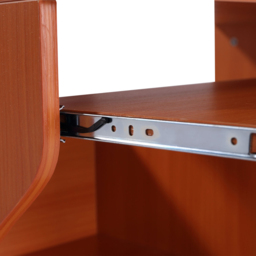 HOMCOM Computer Desk on Wheels, Movable Workstation with Sliding Keyboard Tray, Storage Shelves, 80x48x76cm - Aosom UK - thumbnail 8