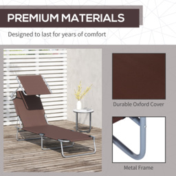 Outsunny Canopied Sunloungers: Adjustable Mesh Recliners for Patio Relaxation, Umber Hue, Pair - thumbnail 7