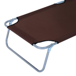Outsunny Canopied Sunloungers: Adjustable Mesh Recliners for Patio Relaxation, Umber Hue, Pair - thumbnail 9