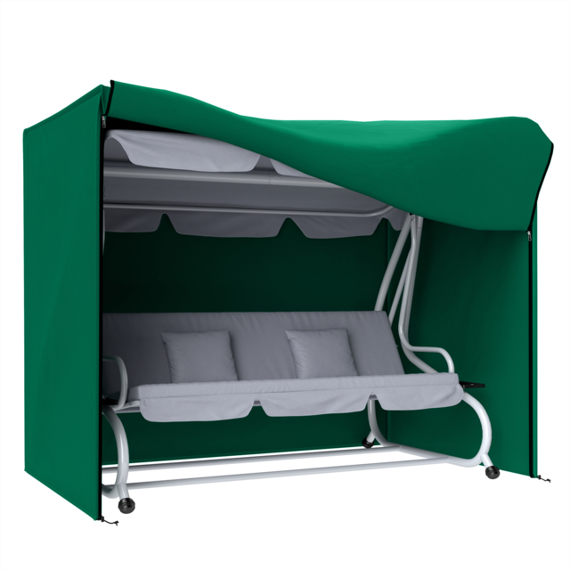 Outsunny 220 x 125cm Three-Seater Swing Chair Protective Cover - Green - image 1