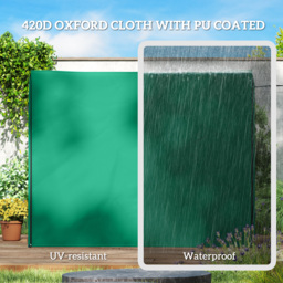 Outsunny 220 x 125cm Three-Seater Swing Chair Protective Cover - Green - thumbnail 5
