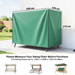 Outsunny 220 x 125cm Three-Seater Swing Chair Protective Cover - Green - thumbnail 3