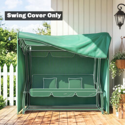 Outsunny 220 x 125cm Three-Seater Swing Chair Protective Cover - Green - thumbnail 9