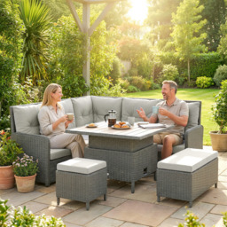 Outsunny Rattan Sofa Set, 6-Piece Outdoor PE Rattan Wicker Sofa with Liftable Coffee Table, Patio Garden Sectional Corner Furniture, Cream - Aosom UK - thumbnail 7