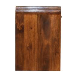 100% Solid Wood Newton Bedside Table with Drawer and Open Shelf, Handcrafted Desk with Stain-Based Finish, 35L x 45W x 50H cm, Brown - Aosom UK - thumbnail 6