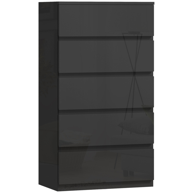 HOMCOM Chest of Drawers, 5-Drawer Storage Cabinets, Modern Dresser, Storage Drawer Unit for Bedroom - image 1