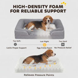 PawHut Dog Sofa Bed, Washable Pet Bed with Removable Cover and Non-Slip Bottom for Cats, Small and Medium Dogs, Grey - thumbnail 4