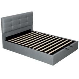 HOMCOM 5ft King Ottoman Bed with Gas Lift Storage - Grey - thumbnail 1