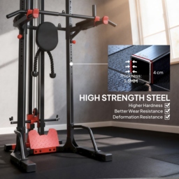 SPORTNOW Power Tower with Lat Pull Down Machine, Pull Up Bar, Dip Station, Adjustable Height Power Pack for Home Gym - thumbnail 9