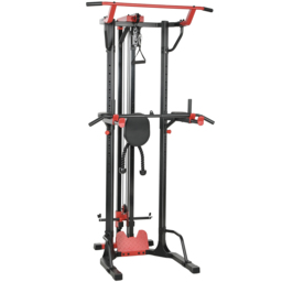 SPORTNOW Power Tower with Lat Pull Down Machine, Pull Up Bar, Dip Station, Adjustable Height Power Pack for Home Gym - thumbnail 1