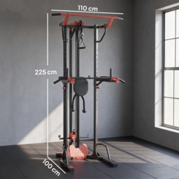 SPORTNOW Power Tower with Lat Pull Down Machine, Pull Up Bar, Dip Station, Adjustable Height Power Pack for Home Gym - thumbnail 3