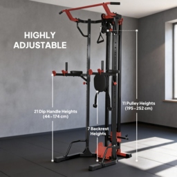 SPORTNOW Power Tower with Lat Pull Down Machine, Pull Up Bar, Dip Station, Adjustable Height Power Pack for Home Gym - thumbnail 6