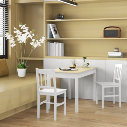 HOMCOM Dining Table for 4 to 6, Modern Kitchen Table with Wood Effect Tabletop, Thick Legs, 120cm, Oak Wood Grain - Aosom UK - thumbnail 9