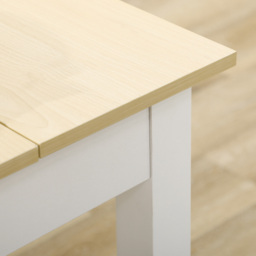 HOMCOM Dining Table for 4 to 6, Modern Kitchen Table with Wood Effect Tabletop, Thick Legs, 120cm, Oak Wood Grain - Aosom UK - thumbnail 8