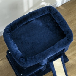PawHut Sisal Cat Activity Tree, Rest & Play Centre with 2 Houses, Durable, Navy Blue - Aosom UK - thumbnail 9