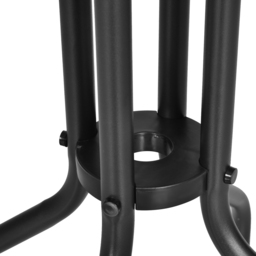 Outsunny Round Metal Garden Table, 60cm Diameter Tempered Glass Top, Outdoor Patio Furniture, Black - Aosom UK - thumbnail 9