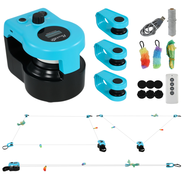 PawHut Interactive Cat Toy for Indoor Kittens & Adult with Adjustable Speed, DIY Track & Mouse Sound - image 1