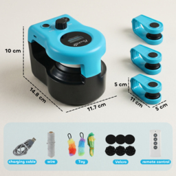 PawHut Interactive Cat Toy for Indoor Kittens & Adult with Adjustable Speed, DIY Track & Mouse Sound - thumbnail 3