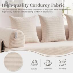 Cozy Compressible Folding Sofa with Detachable Metal Frame, Soft Modular Sectional Couch for Small Apartment, 110L x 33W x 33H cm, Beige - Aosom UK - thumbnail 8