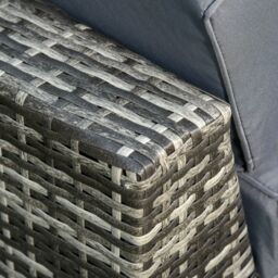 Outsunny 5-Seater Rattan Sofa Coffee Table Set Sectional Wicker Weave Furniture for Garden Outdoor Conservatory w/ Pillow Cushion Grey - thumbnail 9