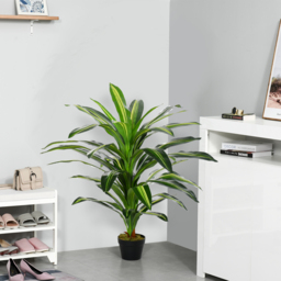Outsunny 110cm/3.6FT Artificial Dracaena Tree Decorative Plant 40 Leaves with Nursery Pot, Fake Tropical Tree for Indoor Outdoor Décor - Aosom UK - thumbnail 7