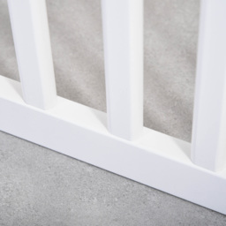 PawHut Foldable Wooden Pet Barrier: 4-Panel Safeguard for Doorways & Stairs, White - Aosom UK - thumbnail 7