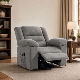 HOMCOM Oversized Riser Recliner Chair with Massage and Heat, Power Lift Recliner for Elderly with Wide Seat and Back, Grey - thumbnail 9
