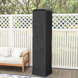 Outsunny Heavy Duty Gas Pyramid Patio Heater Cover, Full Length Outdoor Heater Cover Protector, UPF 30+ Oxford Fabric with Zipper, Black - thumbnail 8