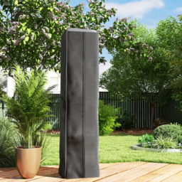 Outsunny Heavy Duty Gas Pyramid Patio Heater Cover, Full Length Outdoor Heater Cover Protector, UPF 30+ Oxford Fabric with Zipper, Black - thumbnail 7