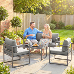 Outsunny 4 Piece Outdoor Garden Furniture Set, Patio Furniture with 3-Seater Sofa, Armchairs and Coffee Table - thumbnail 8