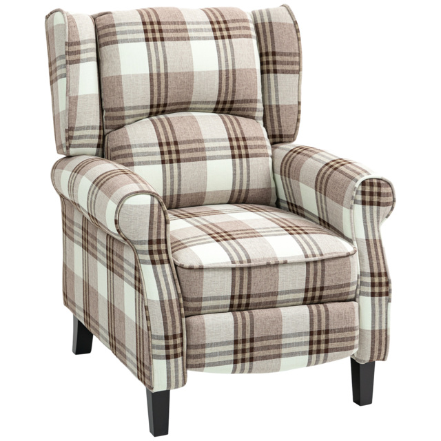 HOMCOM 160° Reclining Armchair, with Footrest - Brown - image 1