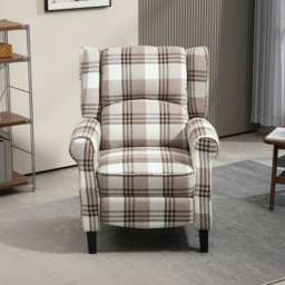 HOMCOM 160° Reclining Armchair, with Footrest - Brown - thumbnail 7