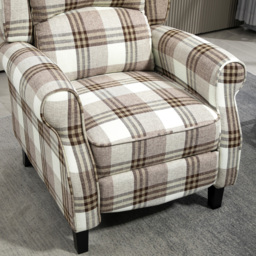HOMCOM 160° Reclining Armchair, with Footrest - Brown - thumbnail 8