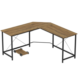 HOMCOM Corner L-Shape Computer Desk PC Workstation Writing Gaming Table Home Office - thumbnail 1