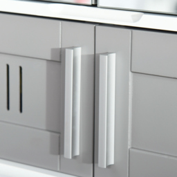 kleankin Wall-Mounted Bathroom Cabinet: Double Door Storage with Adjustable Shelf, Space-Saving Grey Organiser - Aosom UK - thumbnail 8
