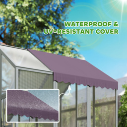 PawHut Large Walk In Chicken Run with Waterproof & Anti-UV Cover, for 6-8 Chickens, for Garden, Farm, 5.5' x 6' x 6' - thumbnail 6