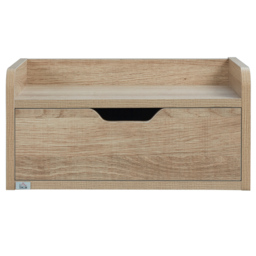HOMCOM Floating Bedside Cabinet with Drawer, Wall Mounted Nightstands, Modern Bedside Table with Storage for Bedroom - thumbnail 7