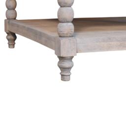 Wood Coffee Table with Open Storage Slot, Side Table with Durable Hand-Finished Circular Design for Living Room, 80L x 80W x 45H cm, Beige - Aosom UK - thumbnail 5