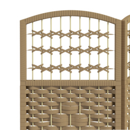 HOMCOM 3 Panel Folding Room Divider, Privacy Screen, Freestanding Paravent Partition Separator Natural Wood - thumbnail 7