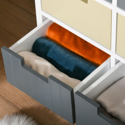 HOMCOM 6-Drawer Storage Tower: Wooden-Top Dresser Chest for Bedroom, Nursery & Hallway Organisation - Aosom UK - thumbnail 9