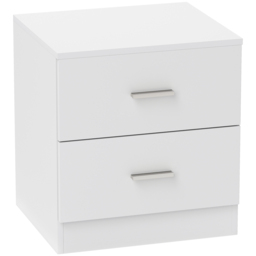 HOMCOM Modern Bedside Table, 2 Drawer Nightstand, Bedroom Living Room Side Storage Unit, Oak - Aosom UK - thumbnail 1