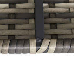 Outsunny Rattan Wicker Corner Sofa, Garden Furniture Single Chair with Cushions, Deep Grey - Aosom UK - thumbnail 7